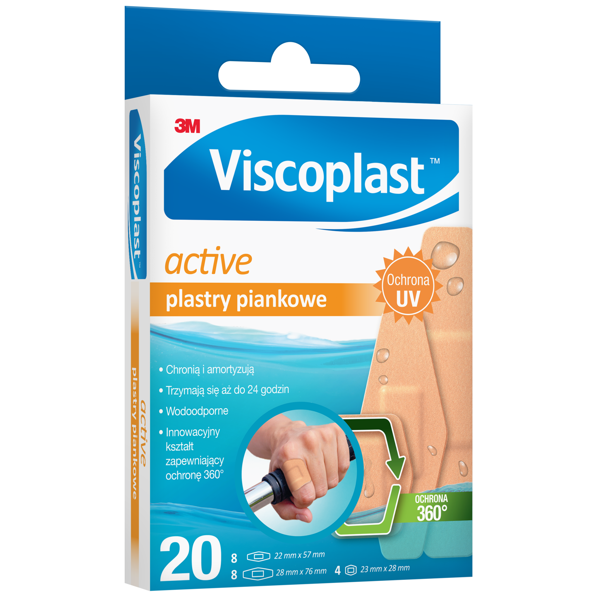 Viscoplast Active plastry piankowe 20 sztuk