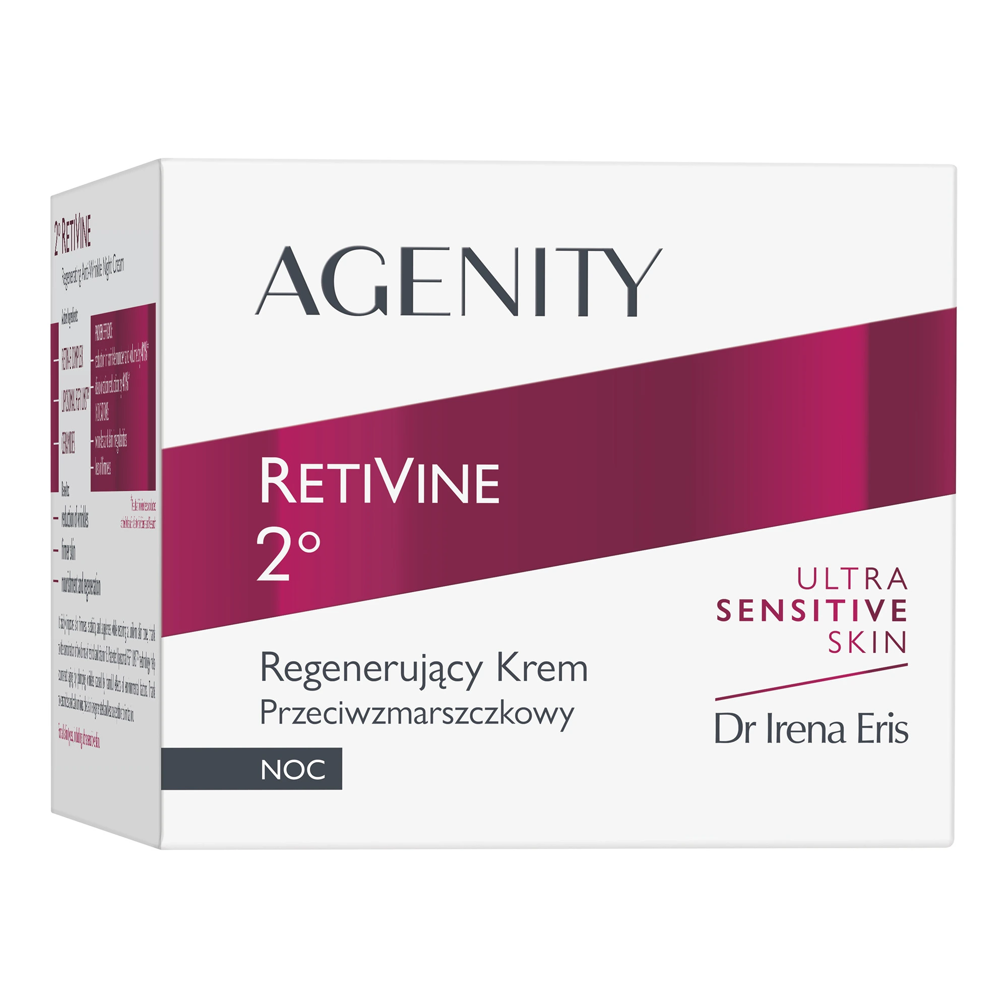 Agenity Retivine 2°, Krem przeciwzmarszczkowy regenerujący na noc, 50 ml zdjęcie