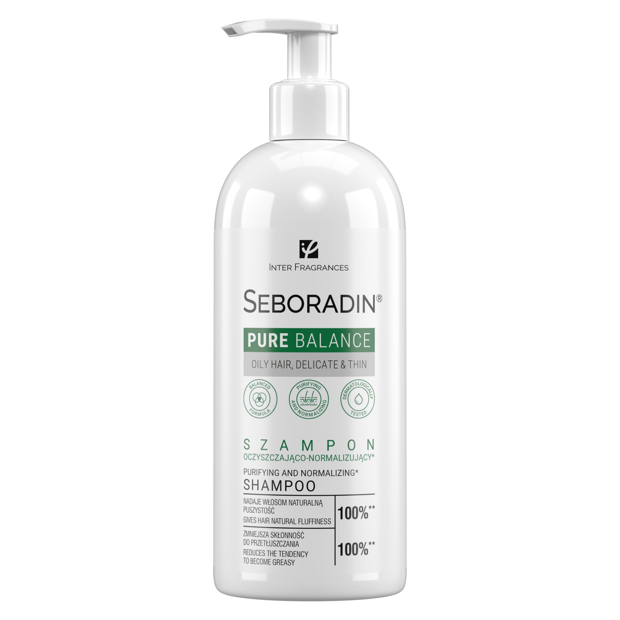 Seboradin Pure Balance, szampon do włosów oczyszczająco-normalizujący, 400 ml zdjęcie