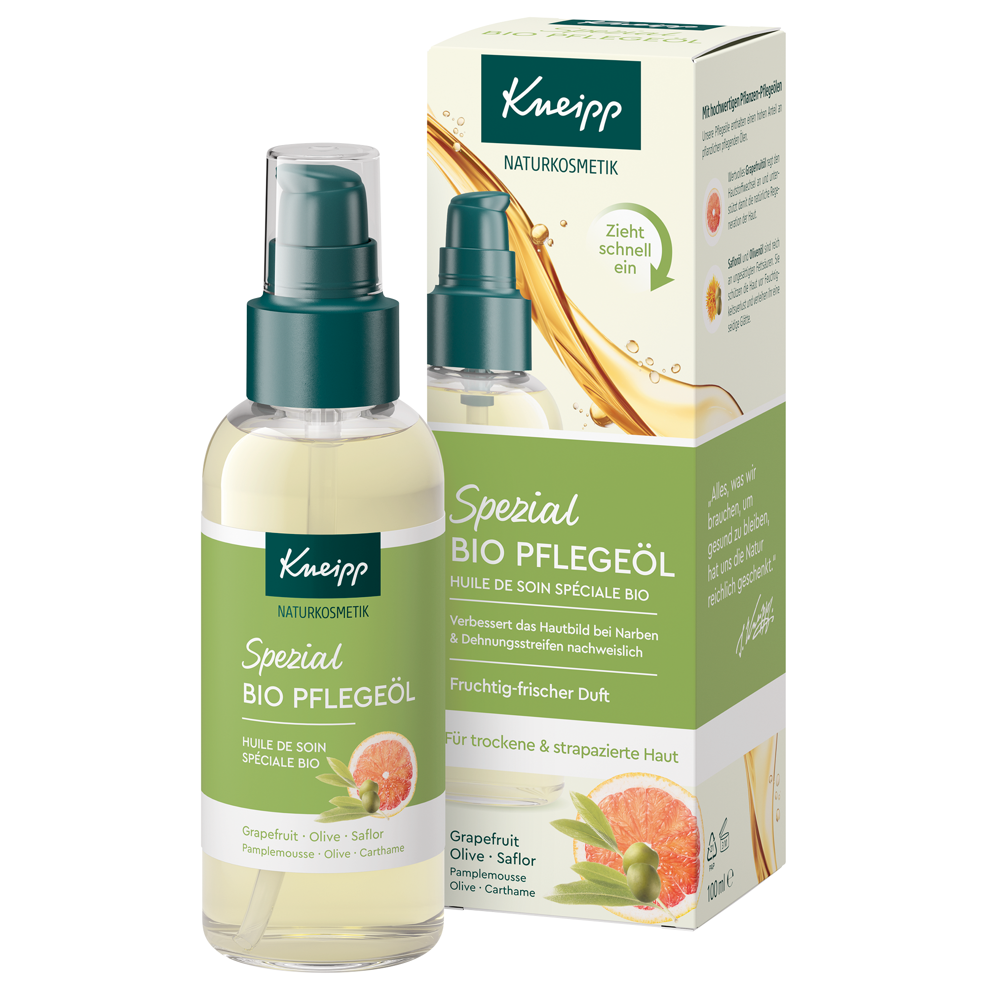 Kneipp, Specjalny pielęgnacyjny BIO-Olejek do ciała (z pompką), 100 ml zdjęcie