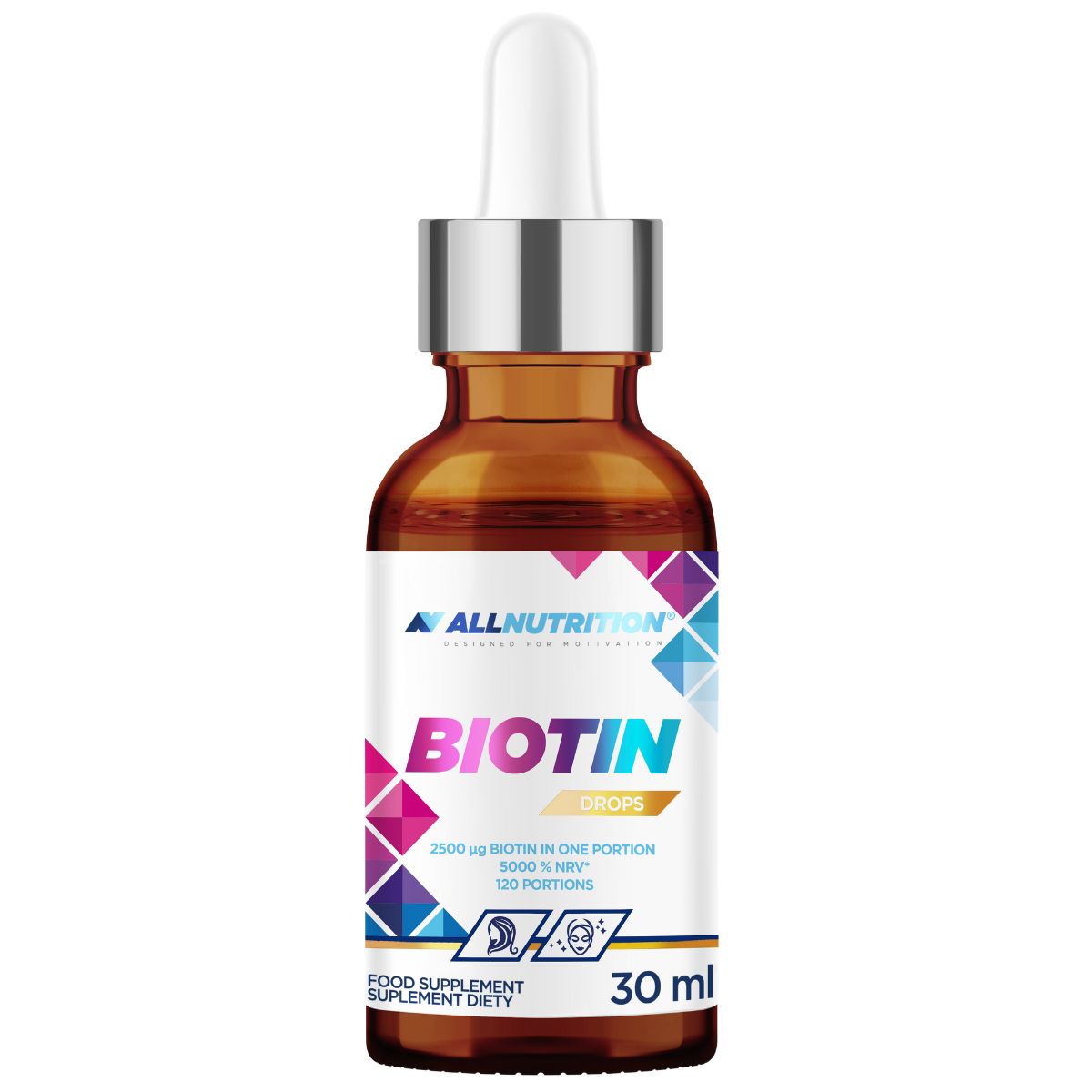 Allnutrition, Biotin Drops, płyn, 30 ml zdjęcie