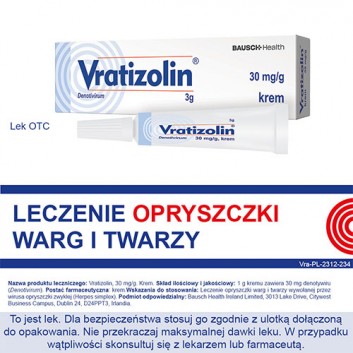 Vratizolin 3% krem 3 g