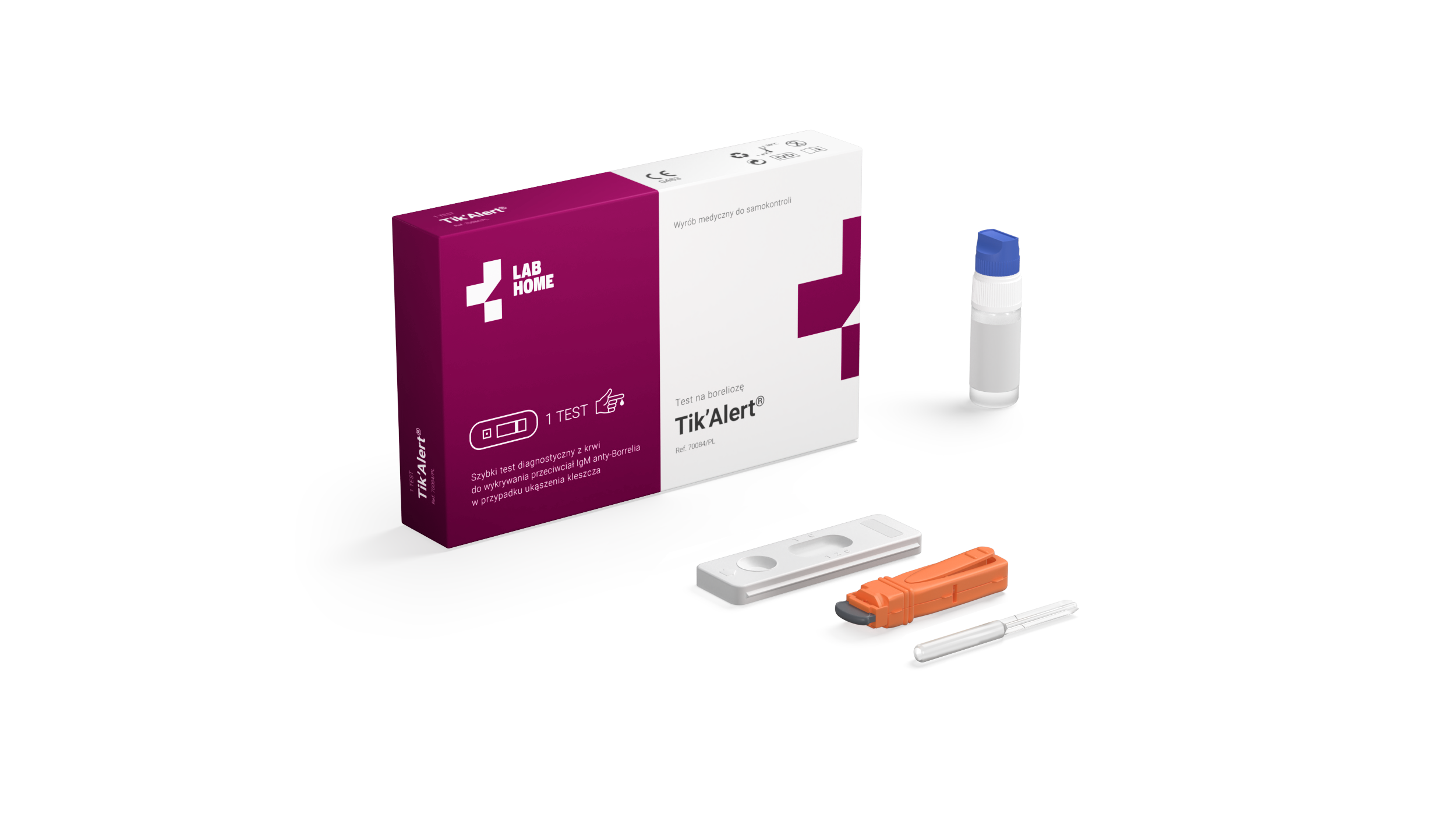 LabHome Tik'alert test na boreliozę z krwi 1 sztuka