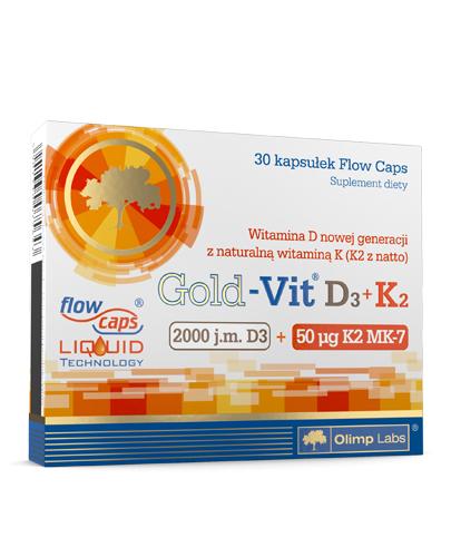 Olimp Gold-Vit D3 2000 j.m.+K2  - 30 kaps. Na kości - cena, opinie, właściwości  zdjęcie