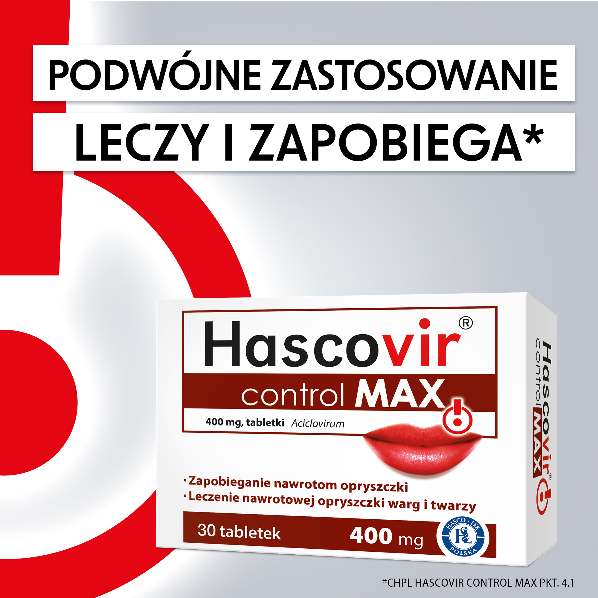 Hascovir control max 400 mg 60 tabletek
