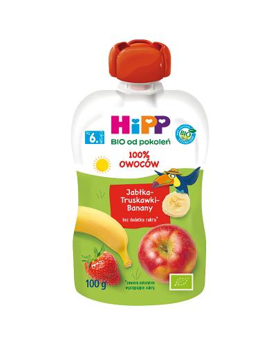 HiPP BIO od pokoleń, Jabłka-Truskawki-Banany, po 6. m-cu, 100 g zdjęcie