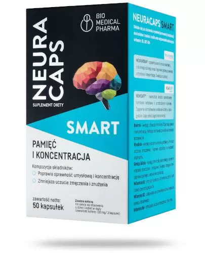 Neuracaps Smart pamięć i koncentracja 50 kapsułek zdjęcie