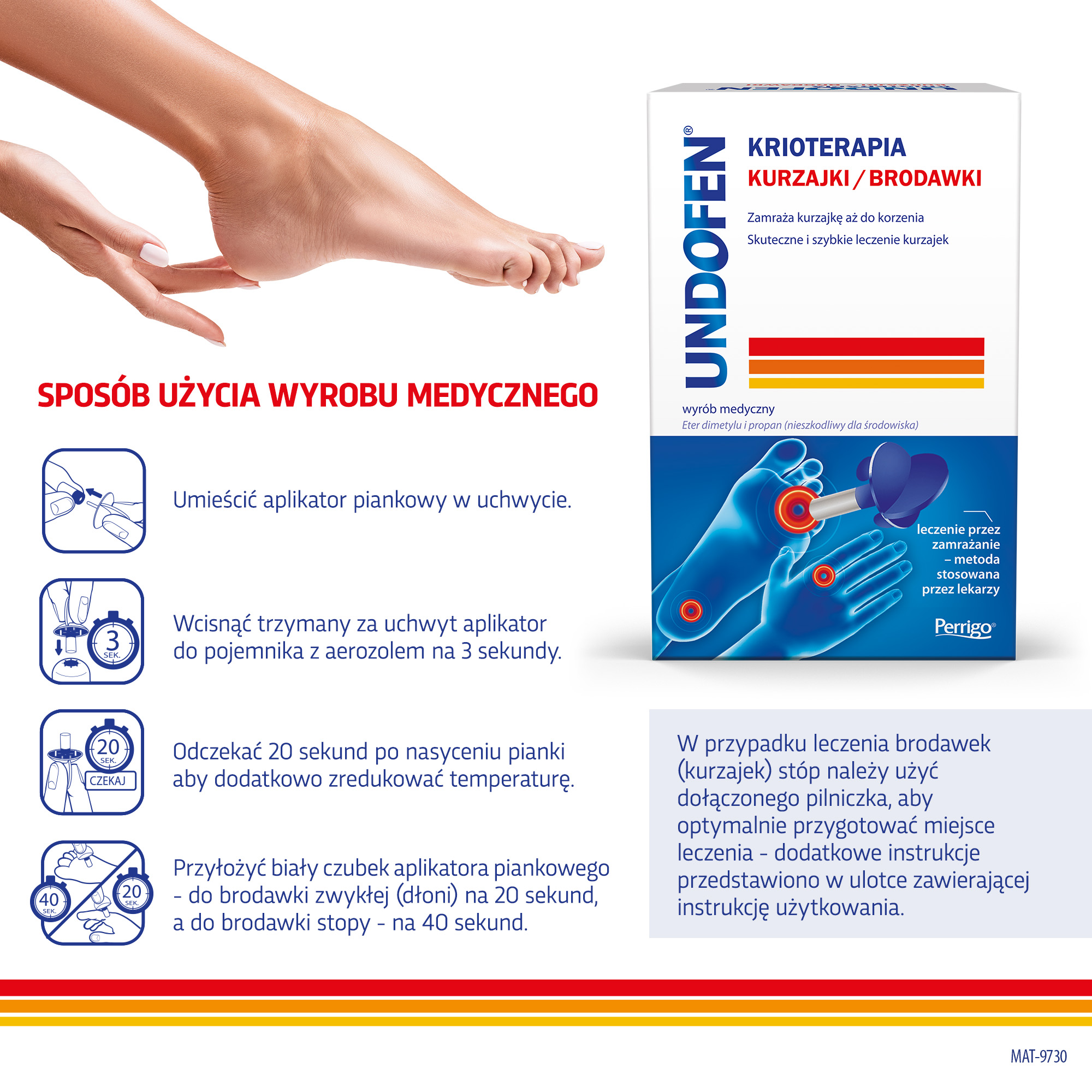 Undofen Krioterapia, aerozol na kurzajki i brodawki, 50 ml