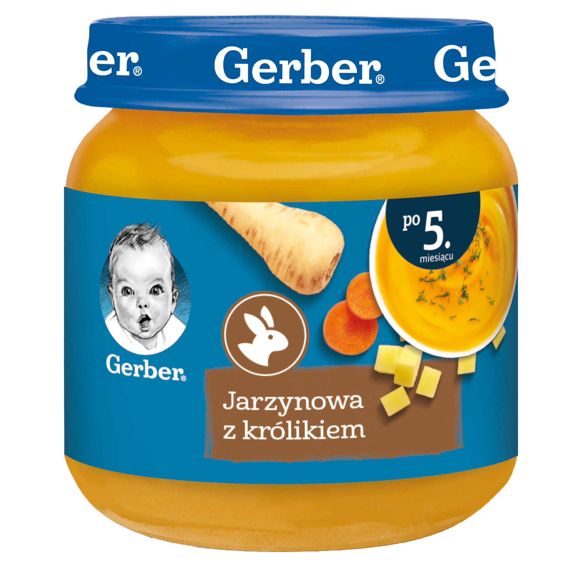 GERBER Zupka jarzynowa z królikiem po 5 miesiącu - 125 g zdjęcie