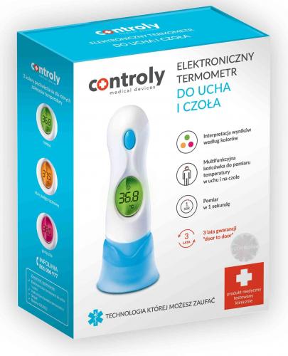 Controly Termometr do ucha i czoła elektroniczny [IT-901] 1 sztuka zdjęcie