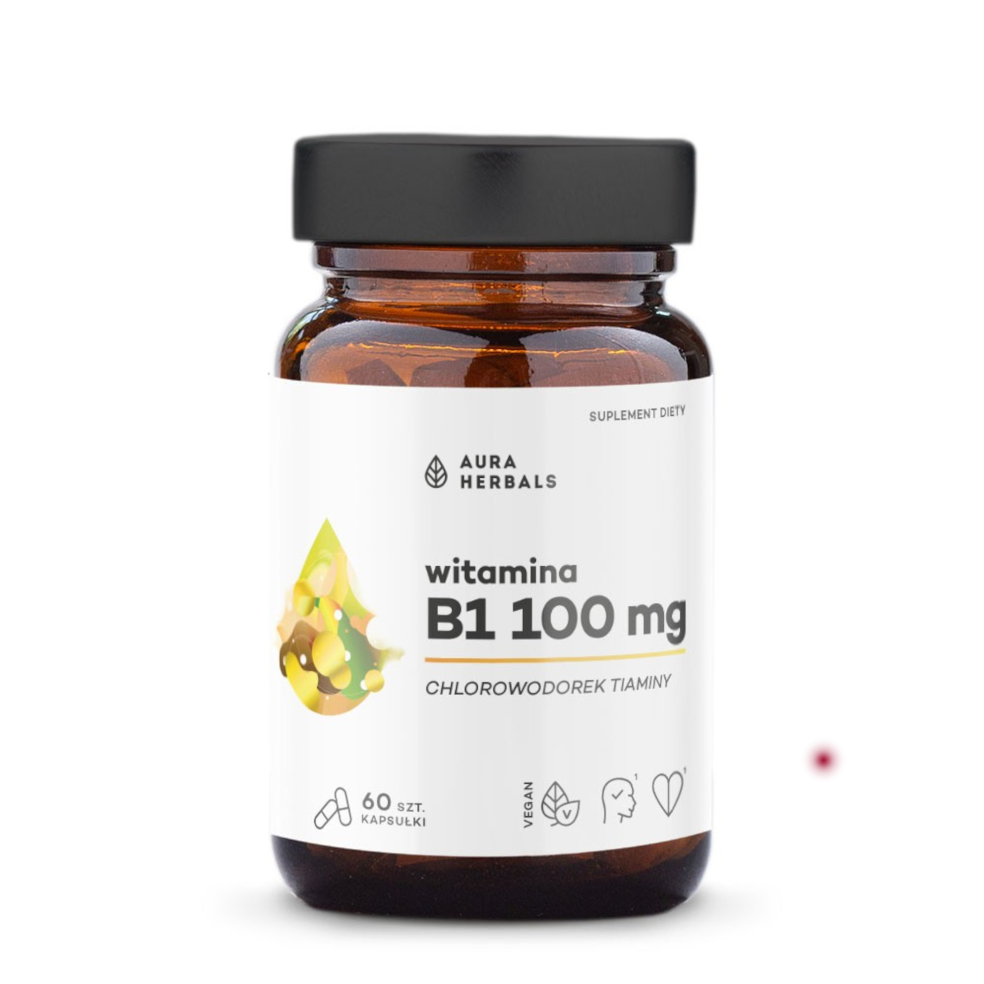 Aura Herbals Witamina B1 100 mg, tiamina, kapsułki, 60 sztuk zdjęcie