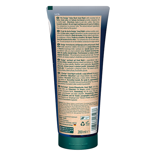 Kneipp, Żel pod prysznic Good Night Szwajcarska pinia i Amyris, 200 ml
