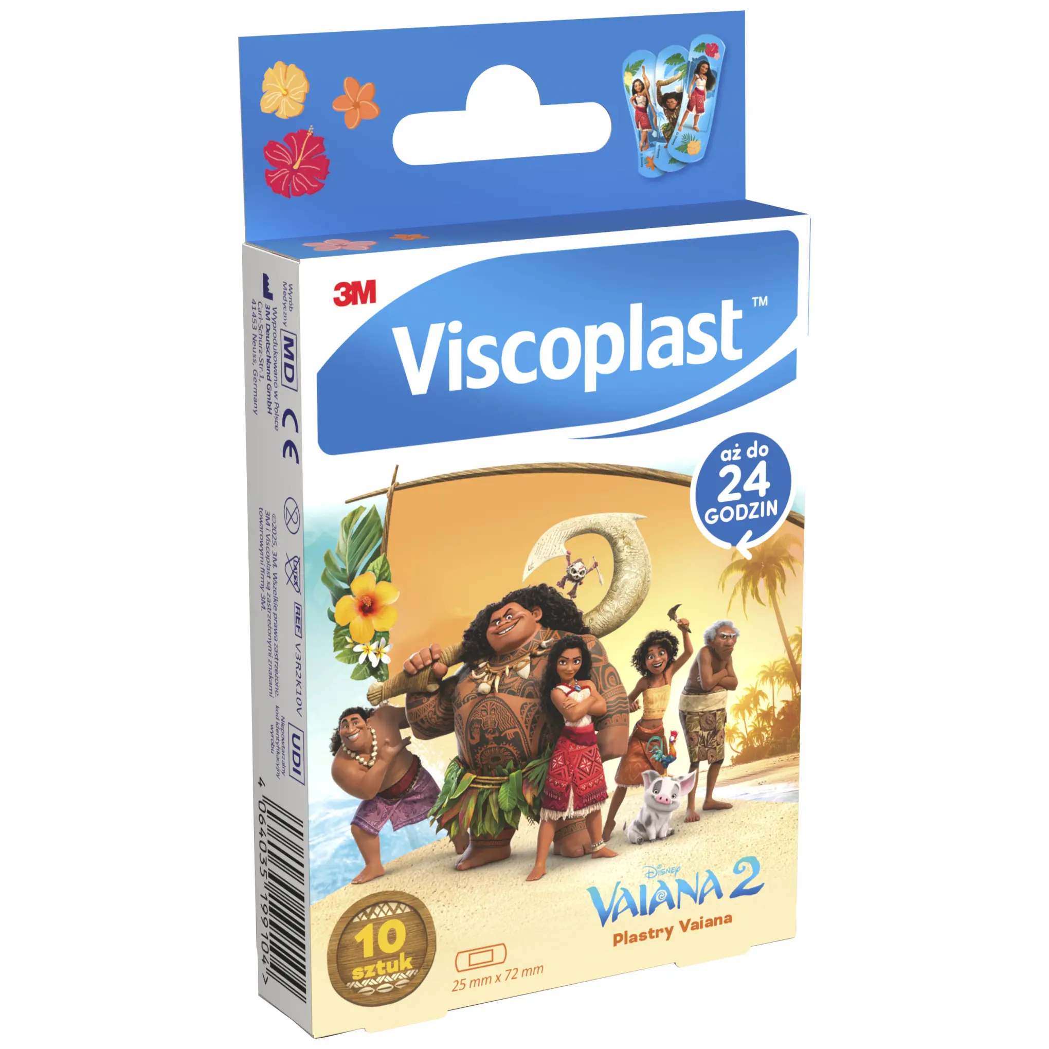 Viscoplast, Plastry Vaiana, 72 mm x 25 mm, 10 sztuk