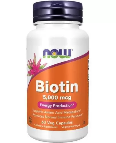 Now Foods Biotyna 5 mg - 60 kapsułek zdjęcie
