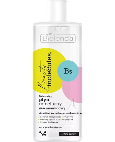 Bielenda Molecules Balansujący, Płyn micelarny niacynamidowy cera problematyczna, 500 ml zdjęcie