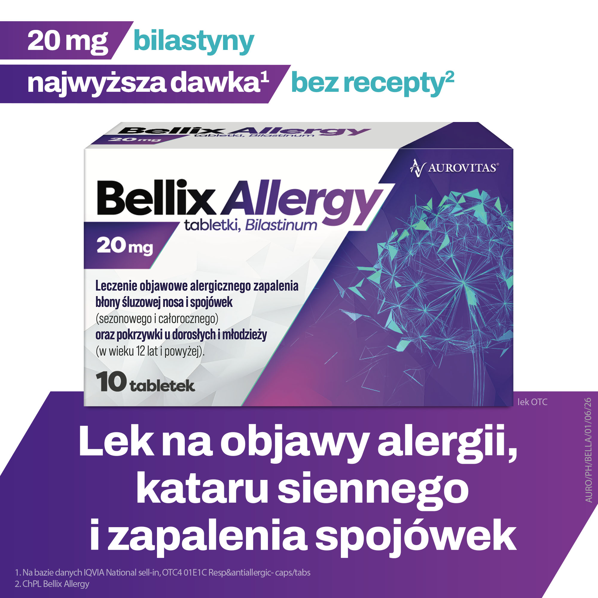 Bellix Allergy, 20 mg, tabletki, 10 sztuk