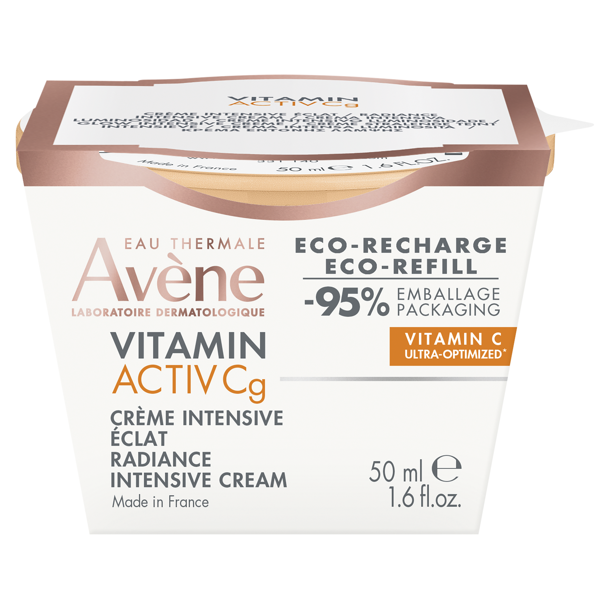 AVENE Vitamin Activ Cg Krem intensywnie rozjaśniający eco - refill, 50 ml zdjęcie