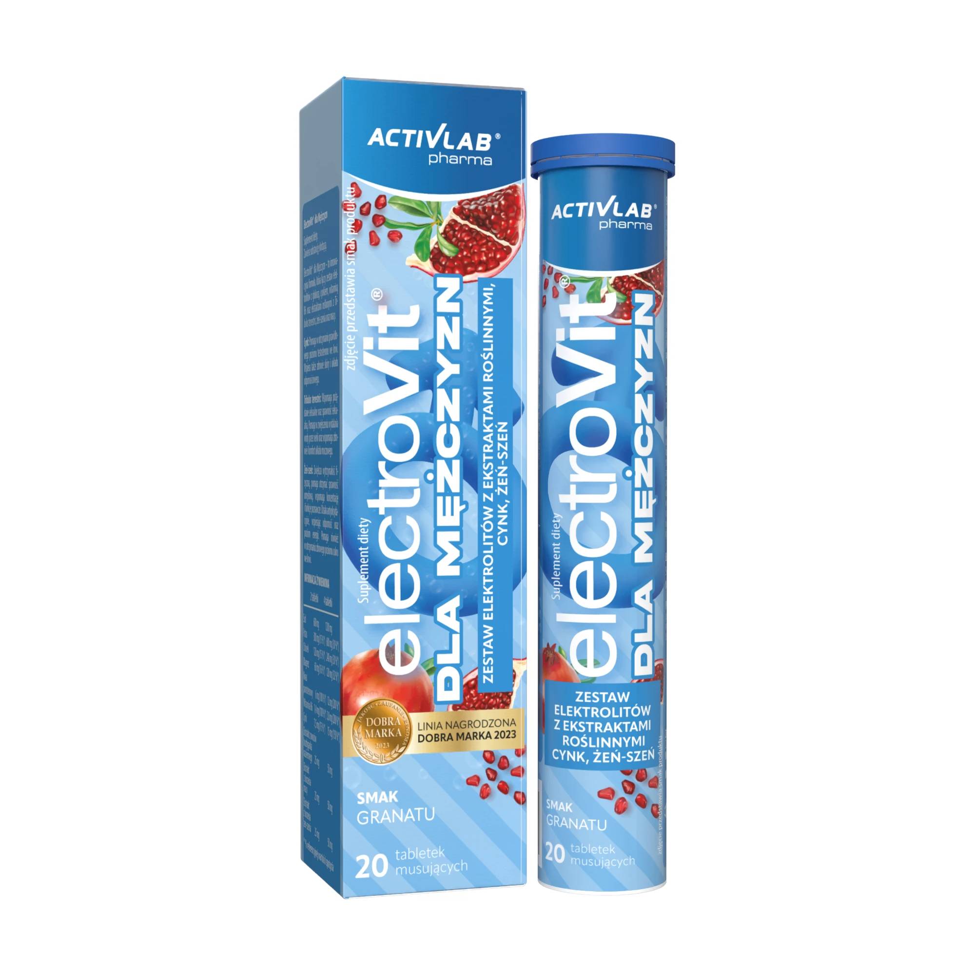 Activlab PharmaElectroVit dla mężczyzn, smak granatu, tabletki musujące, 20 sztuk zdjęcie