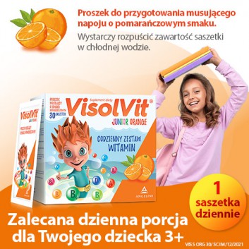 Visolvit Junior Orange proszek o smaku pomarańczowym 30 saszetek