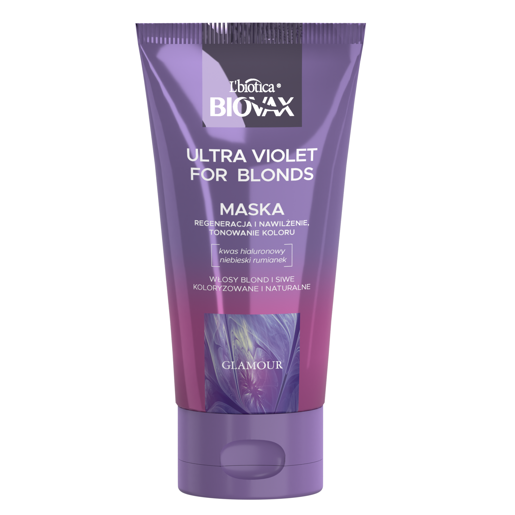 Biovax Ultra Violet Intensywnie regenerująca maseczka tonująca do włosów blond i siwych, 150 ml zdjęcie