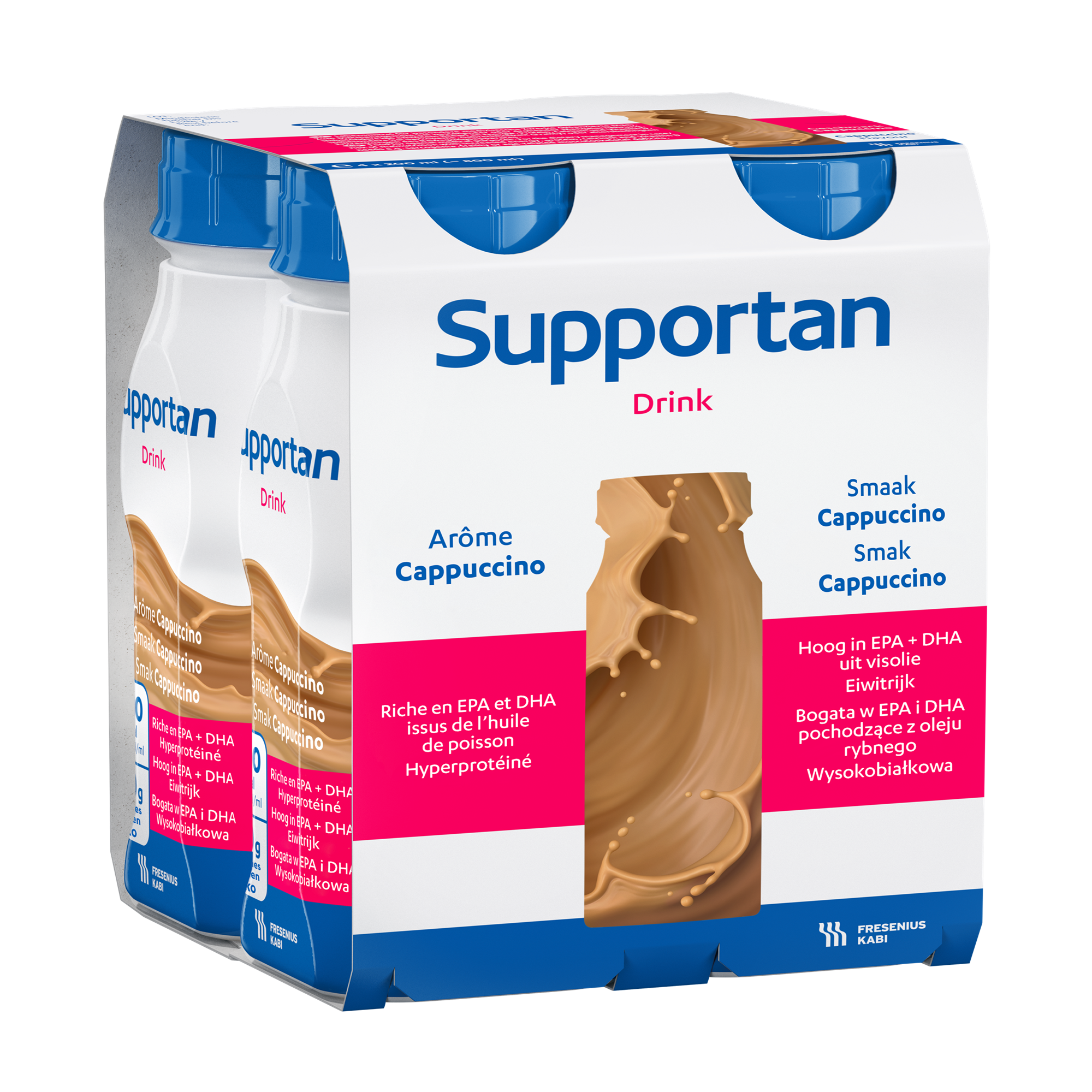Supportan Drink Cappuccino, dietetyczny środek spożywczy, 4 x 200 ml