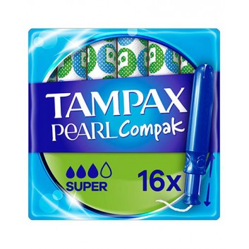 Tampax Pearl Compak Pearl Super Tampony z aplikatorem - 16 szt. - cena, opinie, właściwości