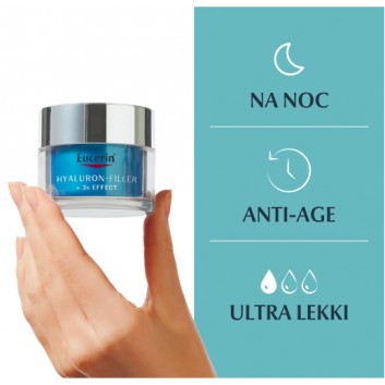 Eucerin Hyaluron -Filler Booster nawilżenia na noc pierwsze zmarszczki, 50 ml