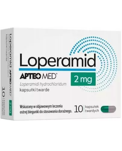 Loperamid Apteo Med 2 mg 10 kapsułek twardych zdjęcie
