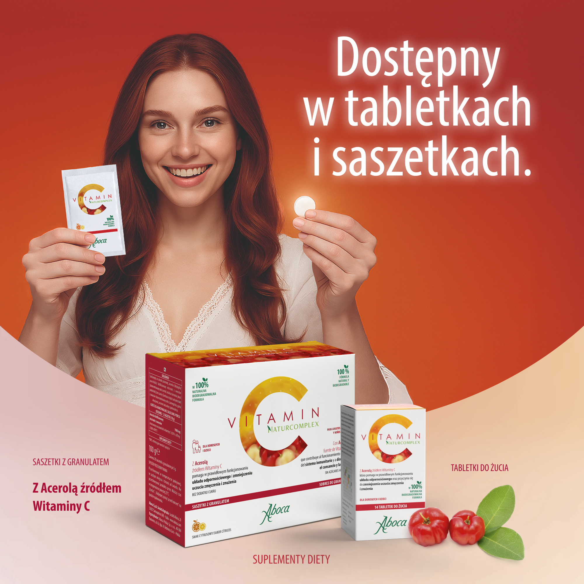 Aboca Vitamin C Naturcomplex, saszetki, 20 sztuk
