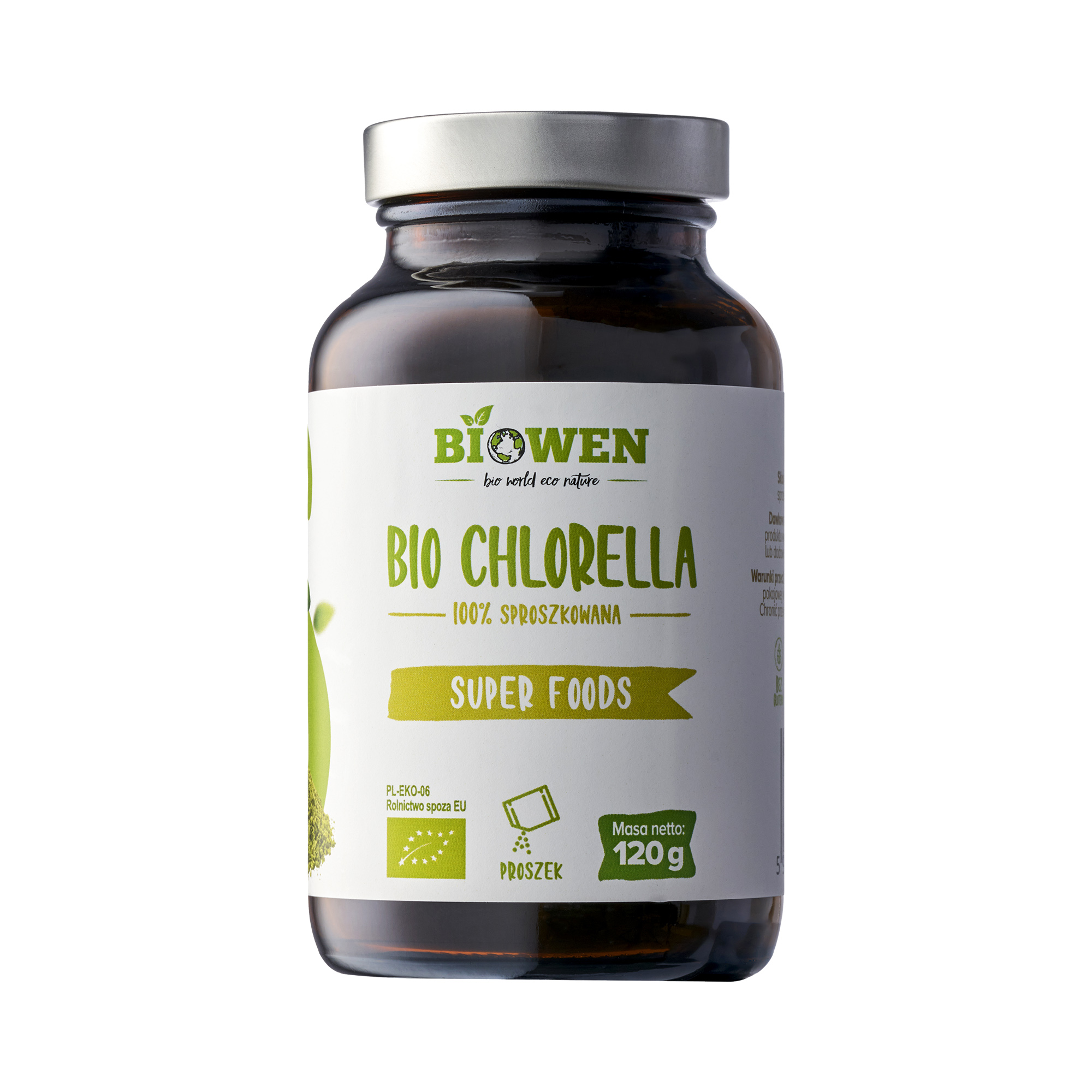 BIODIO, Bio Chlorella proszek, 120 g zdjęcie