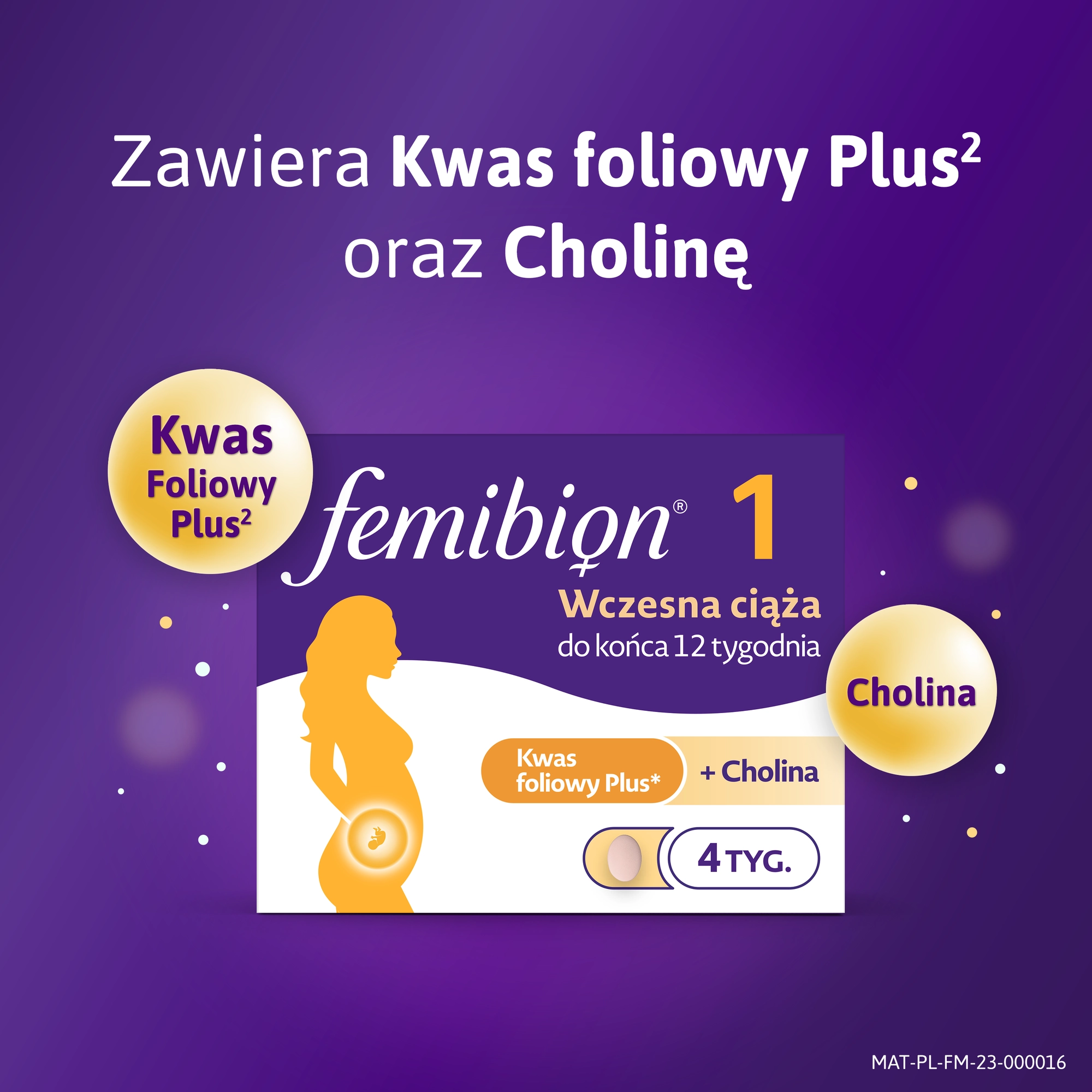 Femibion 1, Wczesna ciąża, tabletki powlekane, 28 sztuk