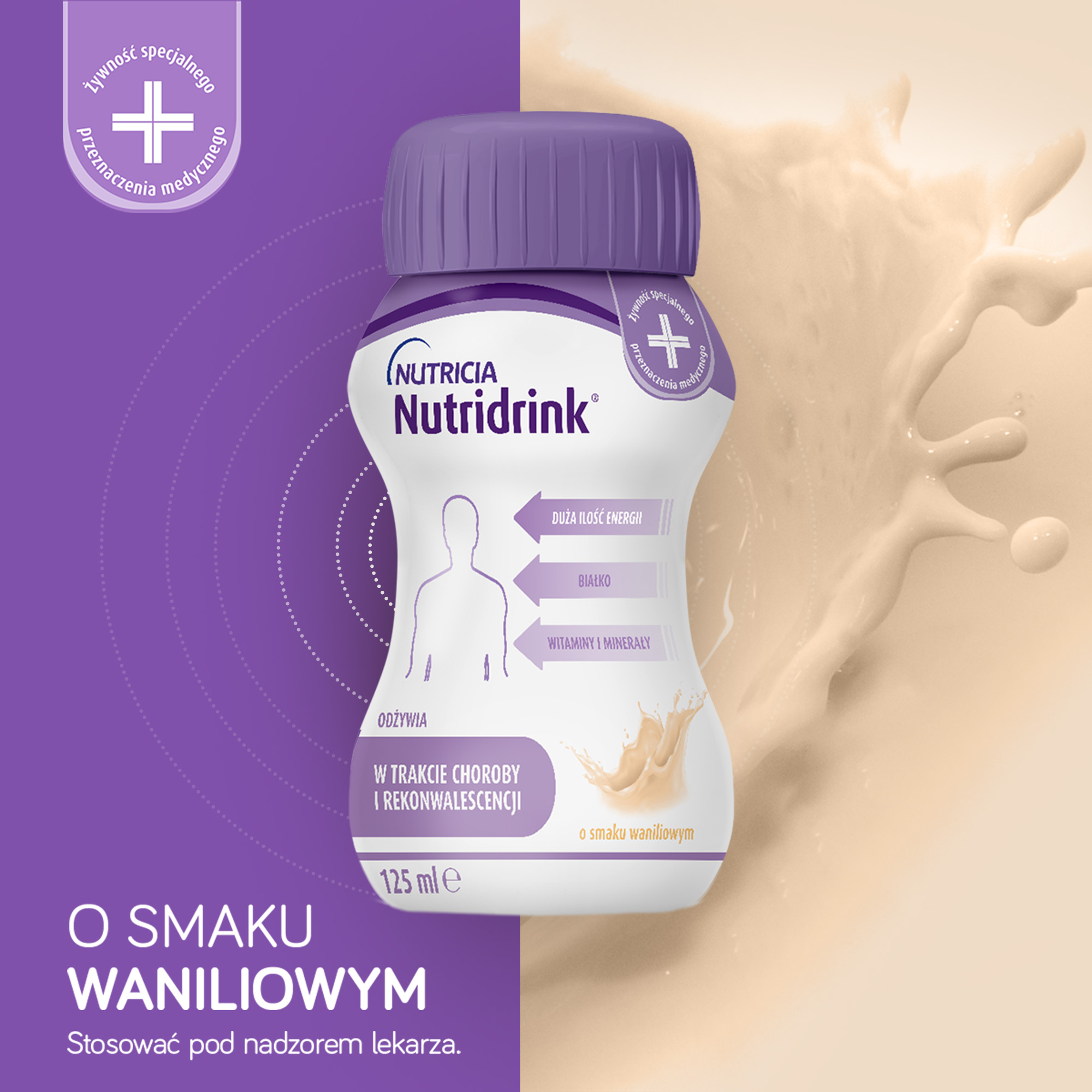 Nutridrink, o smaku waniliowym, 4 x 125 ml