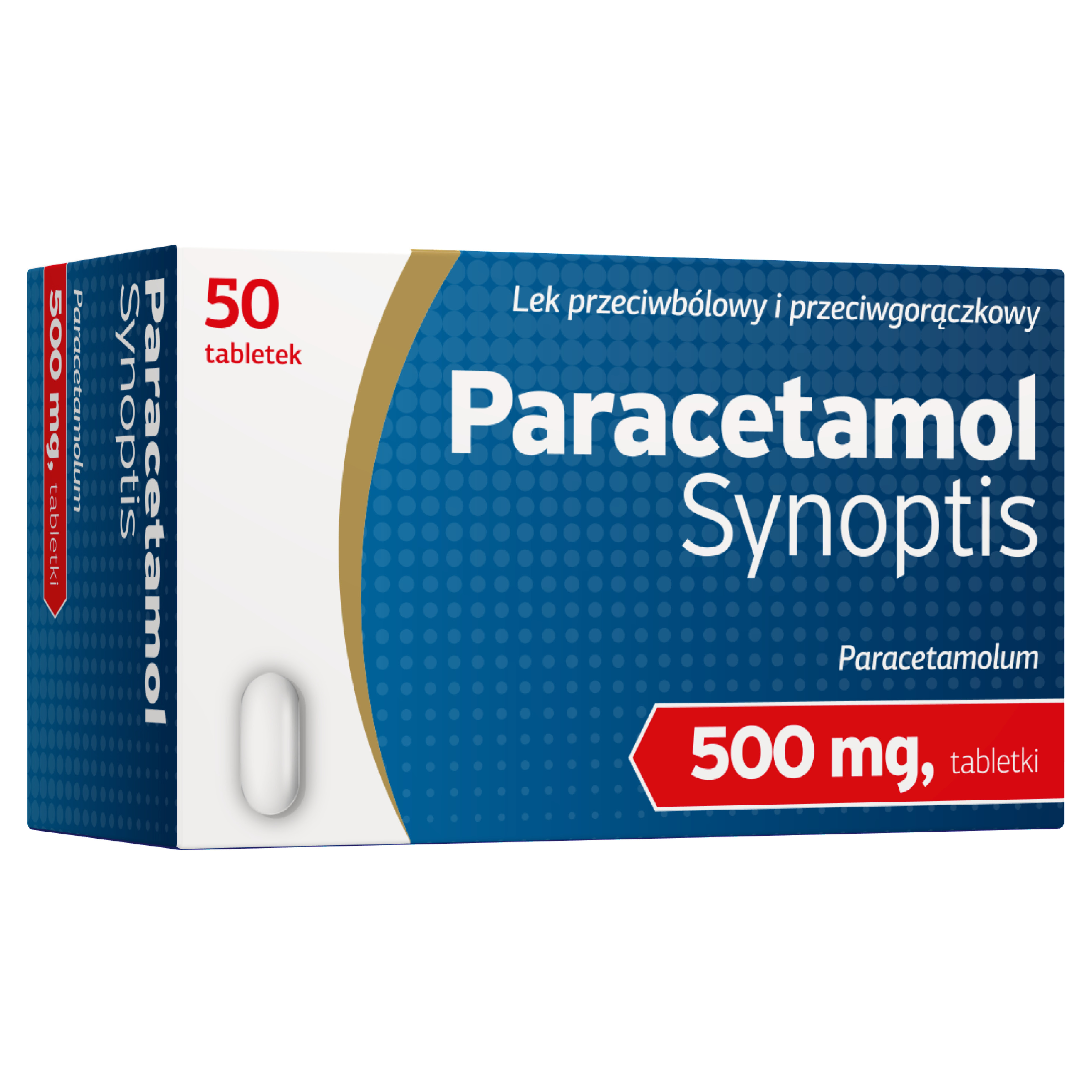 Paracetamol Synoptis 500 mg 50 tabletek zdjęcie