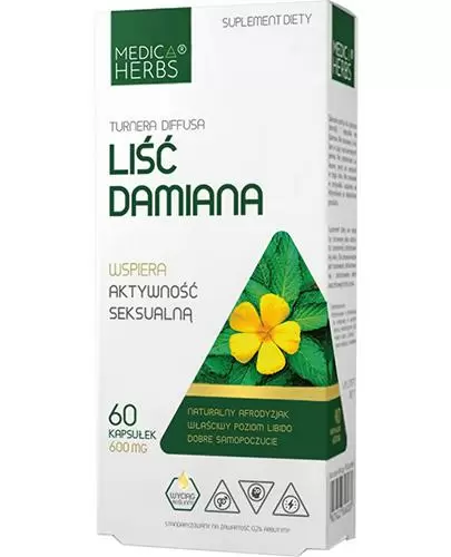 Medica Herbs Liść Damiana 60 kapsułek zdjęcie