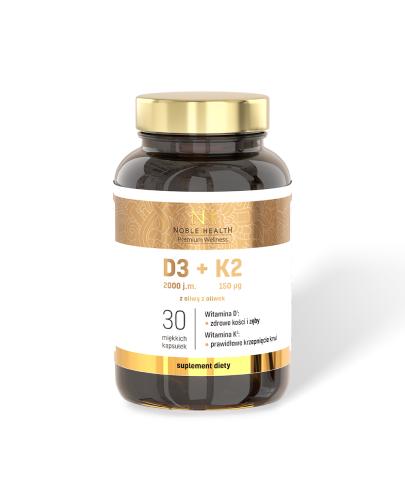 Noble Health Witamina D3+K2 z oliwą z oliwek, 30 kapsułek zdjęcie