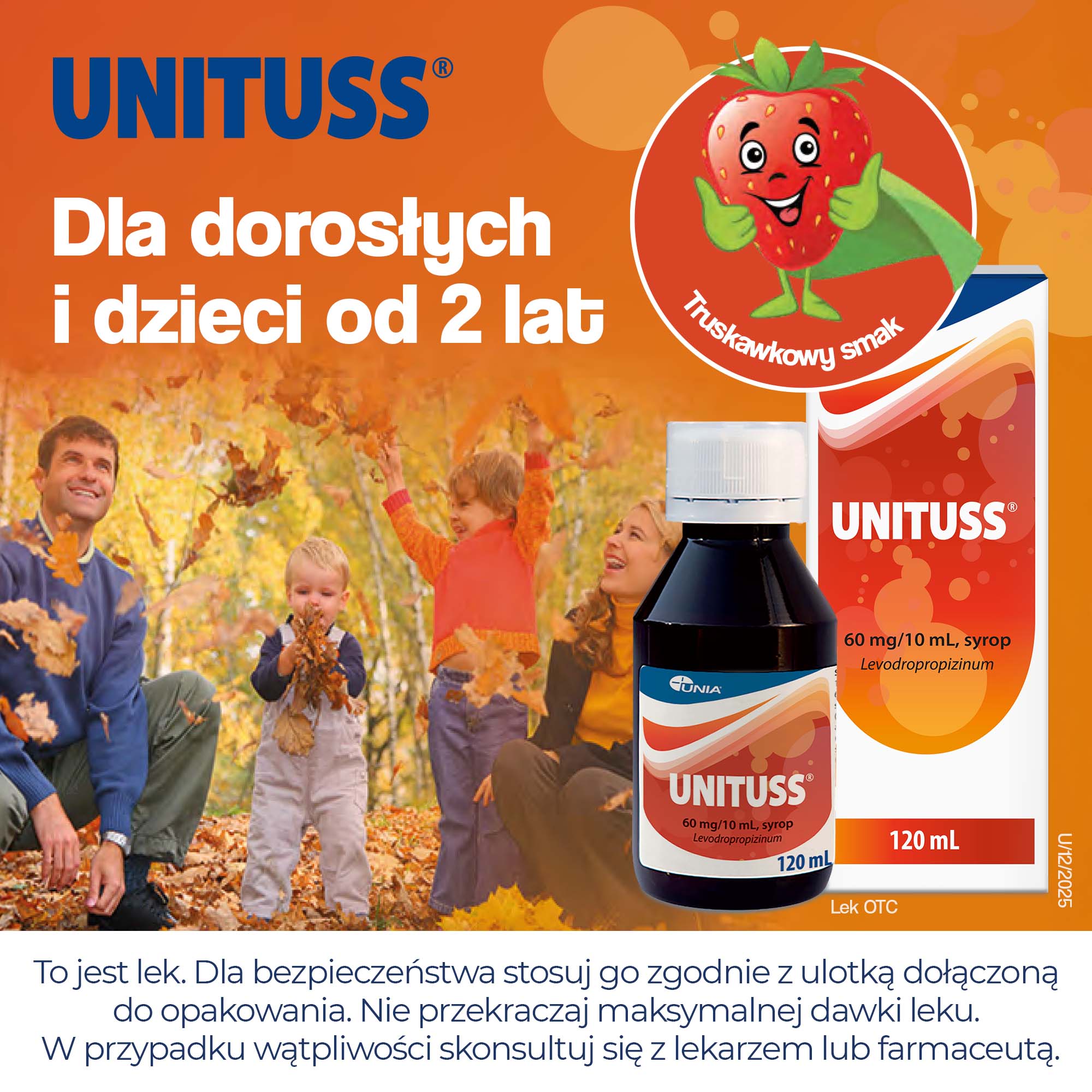Unituss, 60 mg/10 ml, syrop, 120 ml