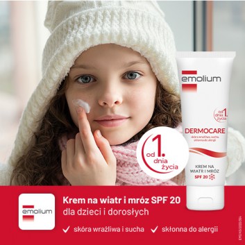 Emolium Dermocare, krem na wiatr i mróz SPF 20, 75 ml