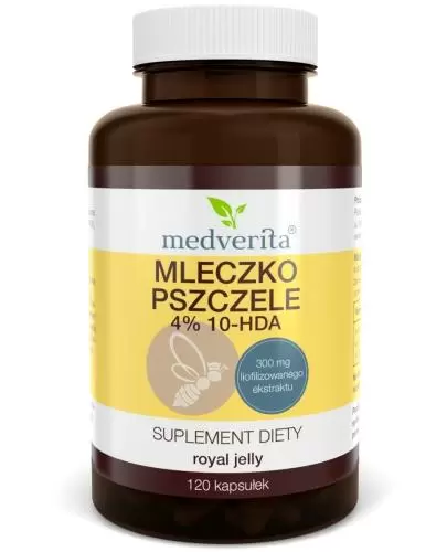 Medverita mleczko pszczele 4% 120 kapsułek zdjęcie