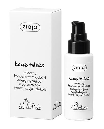 ZIAJA KOZIE MLEKO Mleczny koncentrat młodości energetyzująco-wygładzający - 50 ml zdjęcie