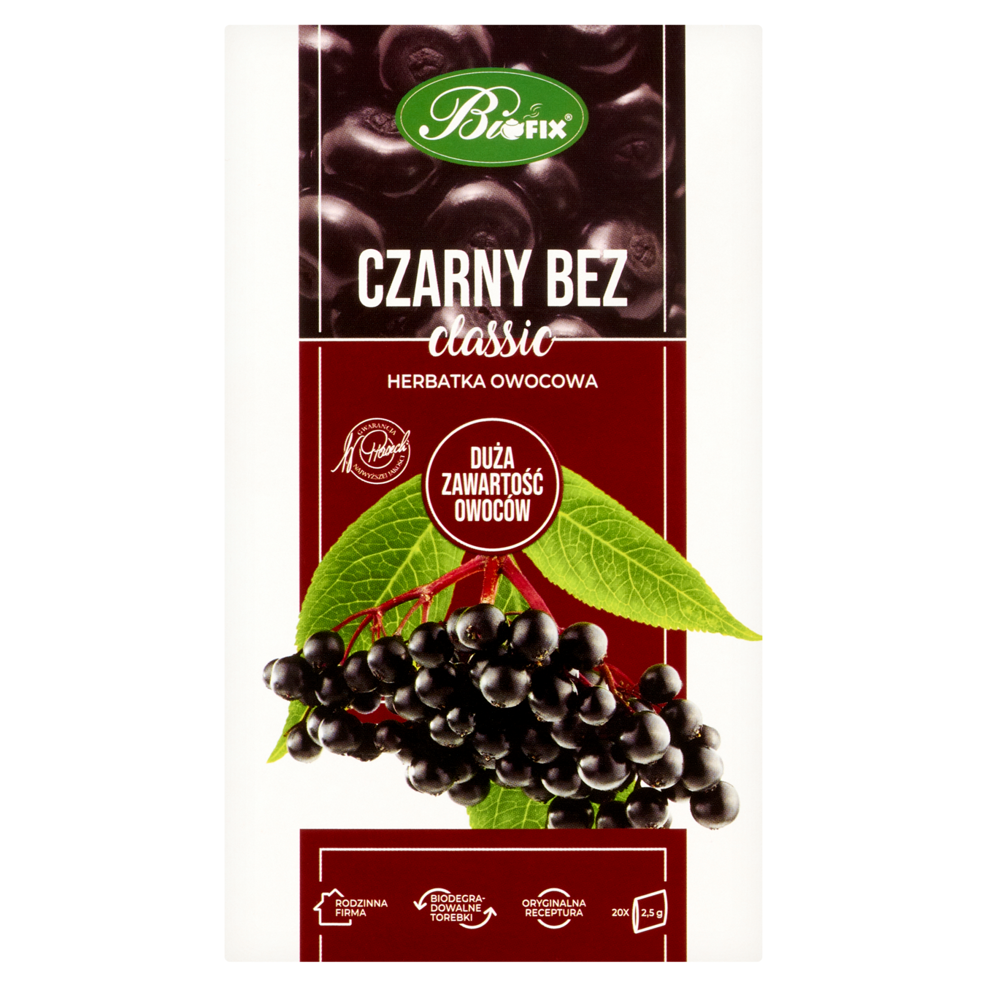 BiFix Czarny bez herbatka owocowa 20 saszetek zdjęcie