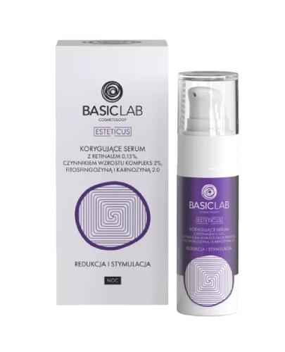 Basiclab Esteticus korygujące serum z Retinalem 0,15% na noc 30 ml zdjęcie