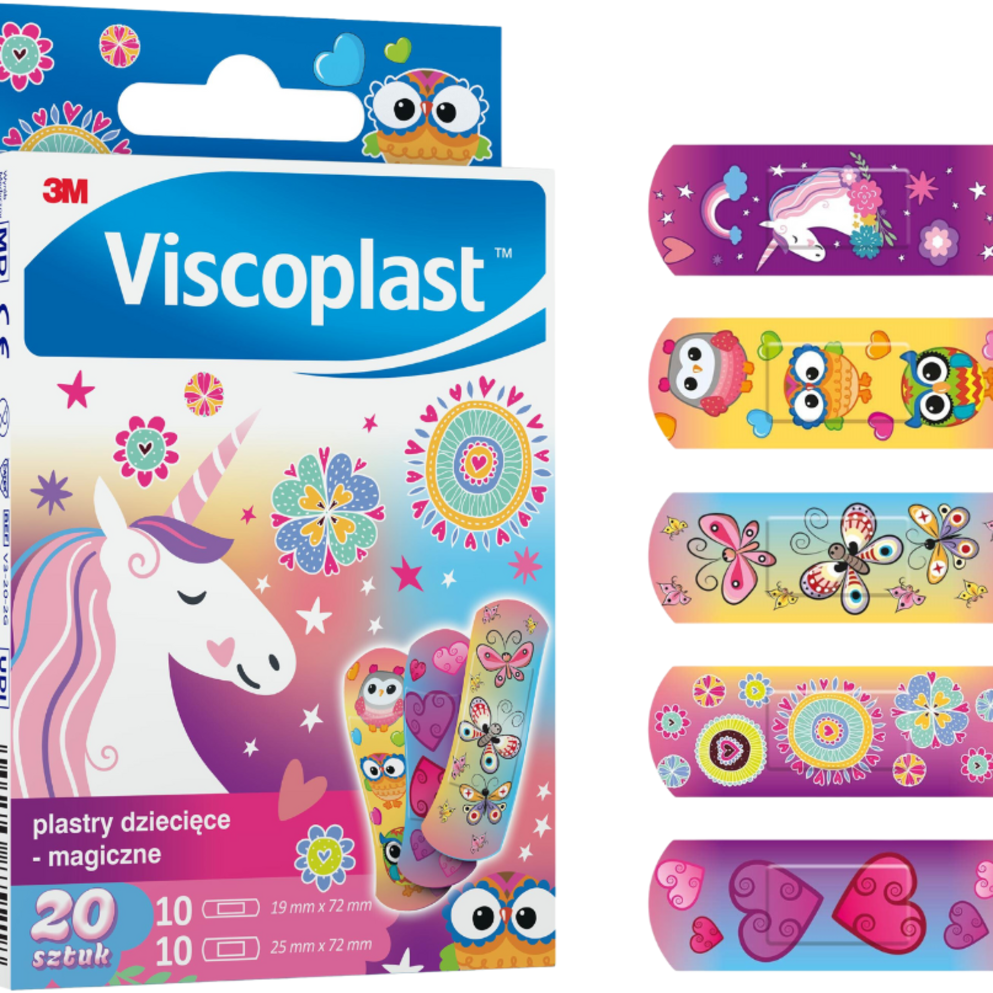 Viscoplast plastry dziecięce magiczne 20 sztuk