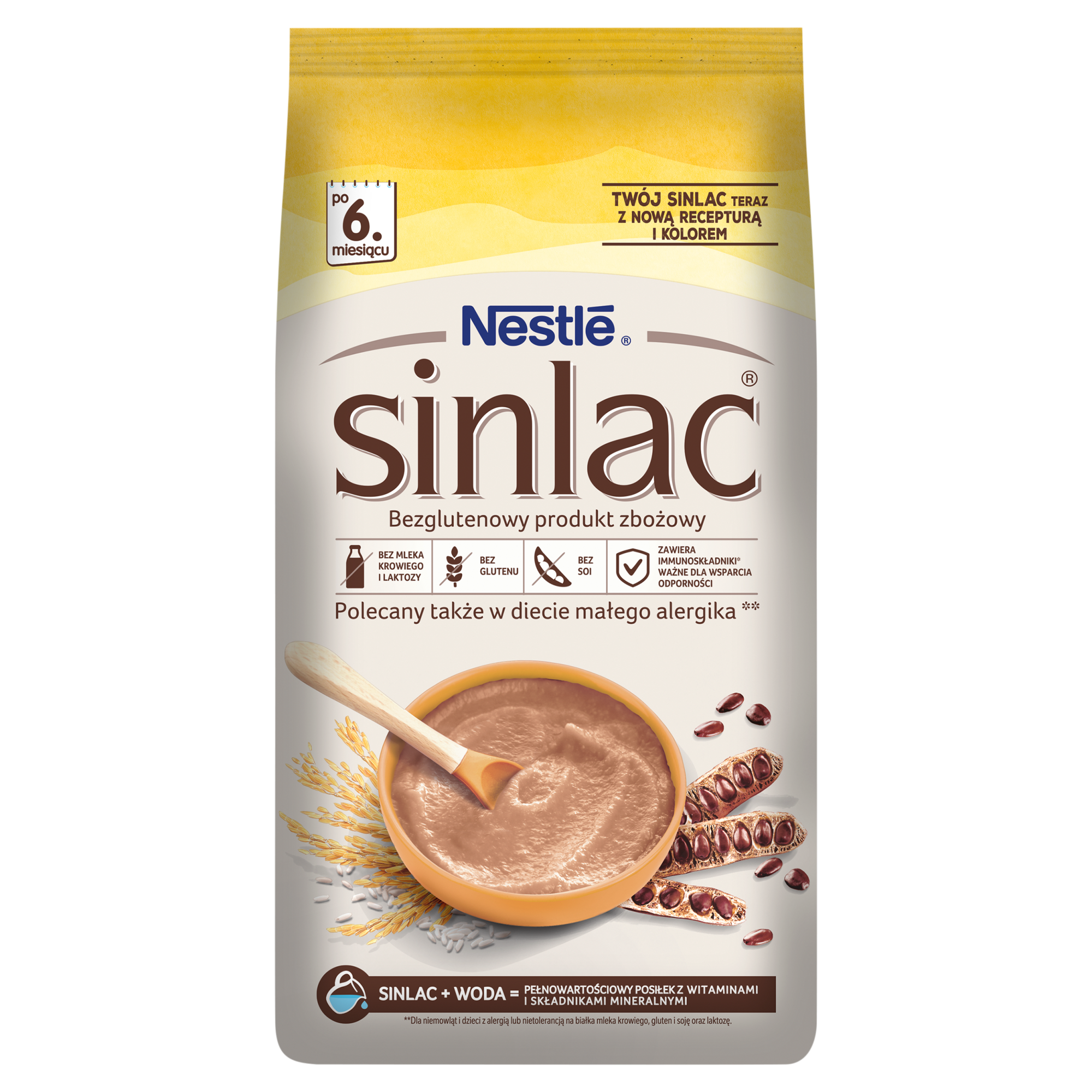 Nestlé Sinlac Bezglutenowy produkt zbożowy po 6. miesiącu 500 g zdjęcie