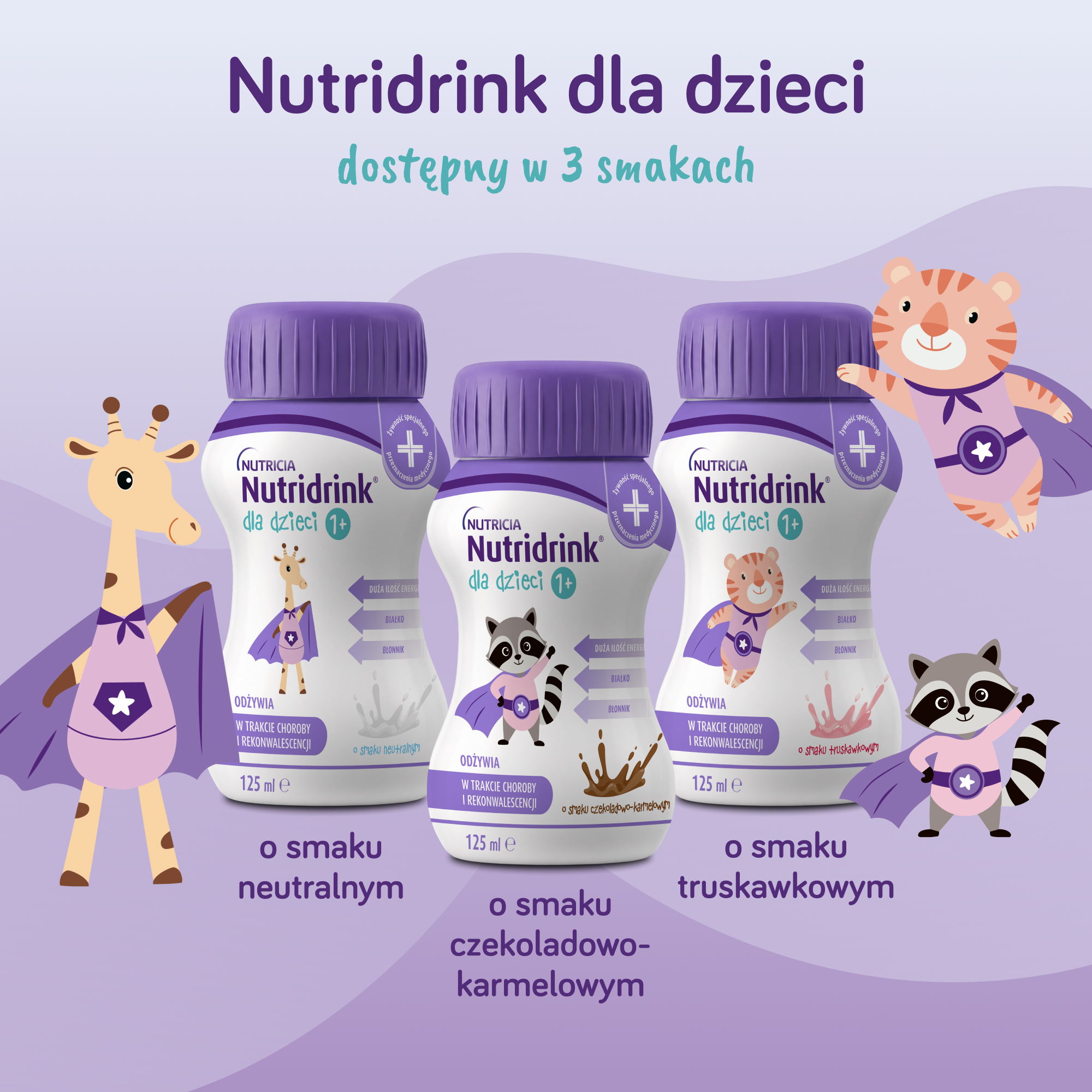 Nutridrink dla dzieci o smaku czekoladowo-karmelowym, 4x125 ml