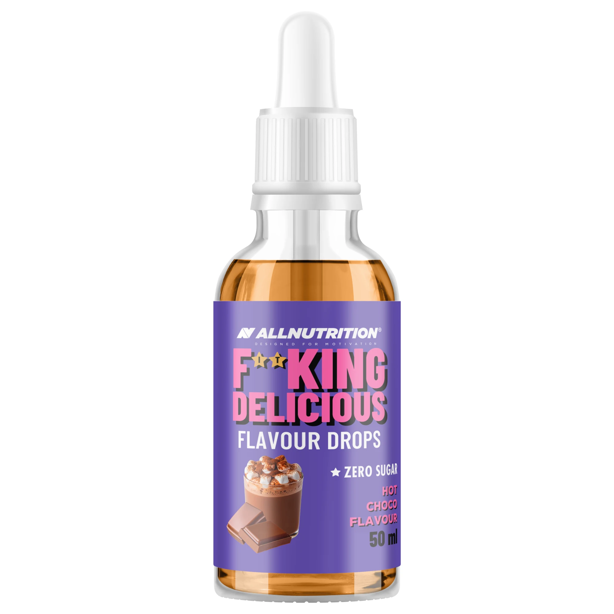 Allnutrition Fitking Delicious Flavour Drops Hot Chocolate, Czekoladowy, 50 ml