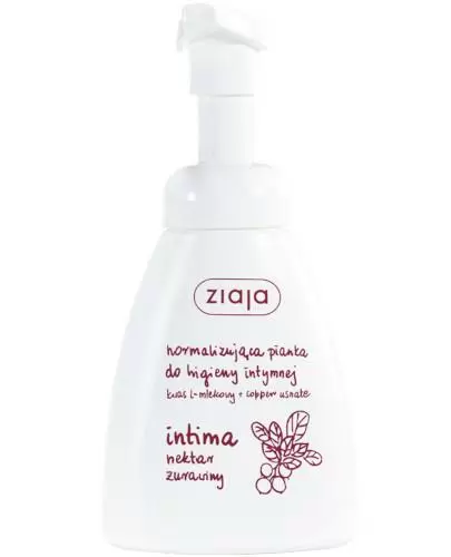 Ziaja Intima Nektar żurawiny normalizująca pianka do higieny intymnej kwas L-mlekowy + copper usnate 250 ml zdjęcie