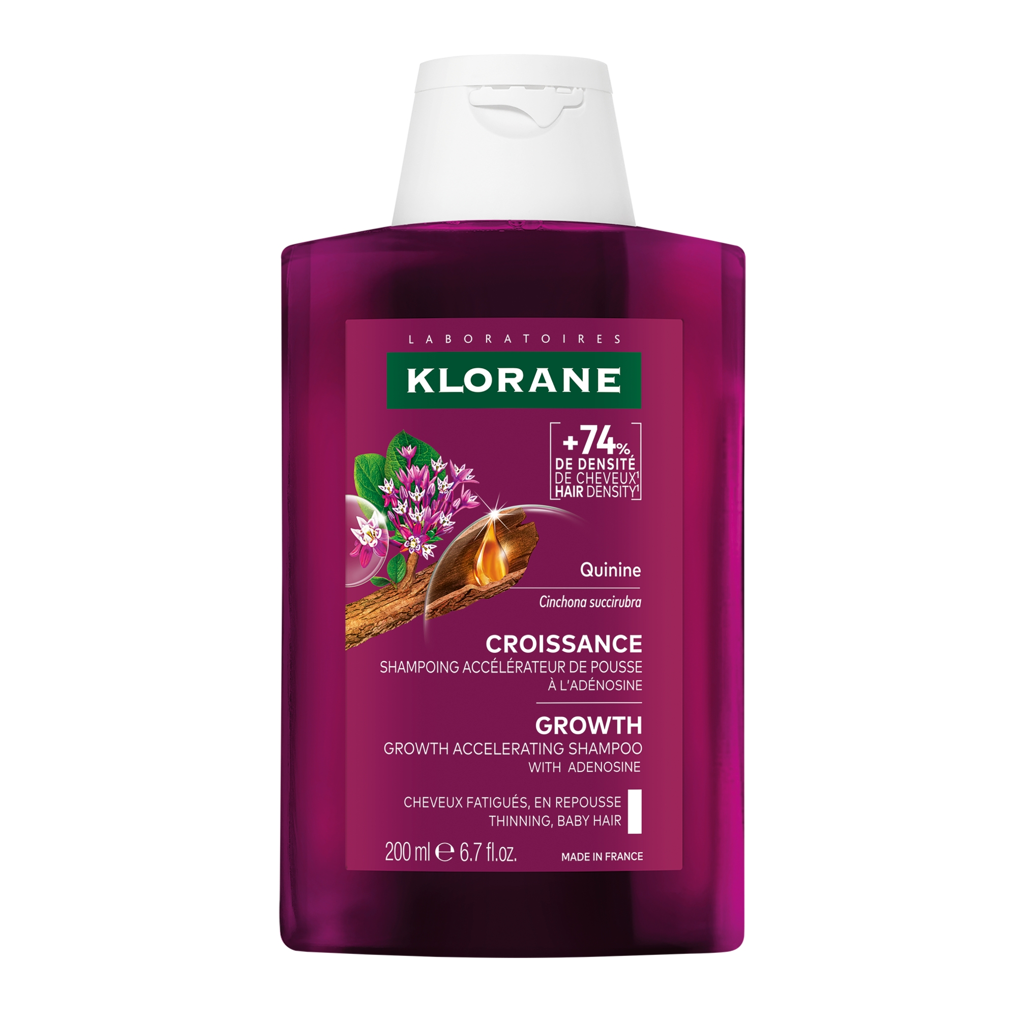Klorane Szampon przyspieszający wzrost włosów, 200 ml zdjęcie