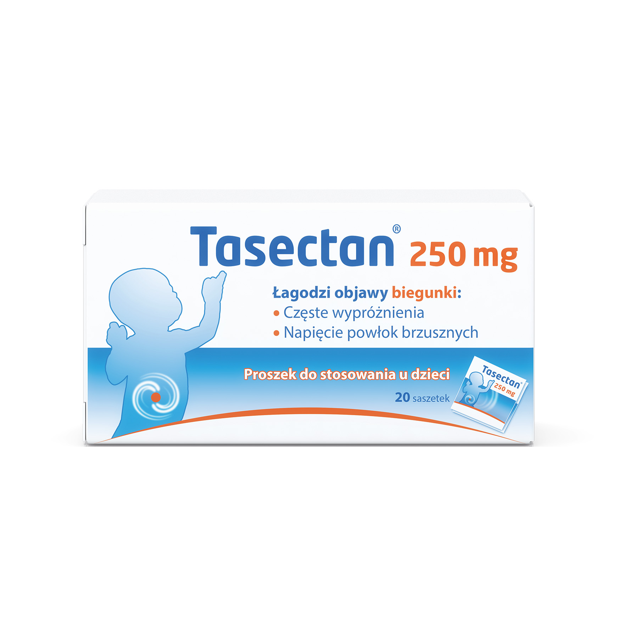 Tasectan, 250 mg, proszek dla dzieci i niemowląt, 20 saszetek zdjęcie