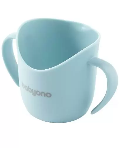 Babyono ergonomiczny kubek treningowy Flow błękitny 120 ml [1463/03] zdjęcie