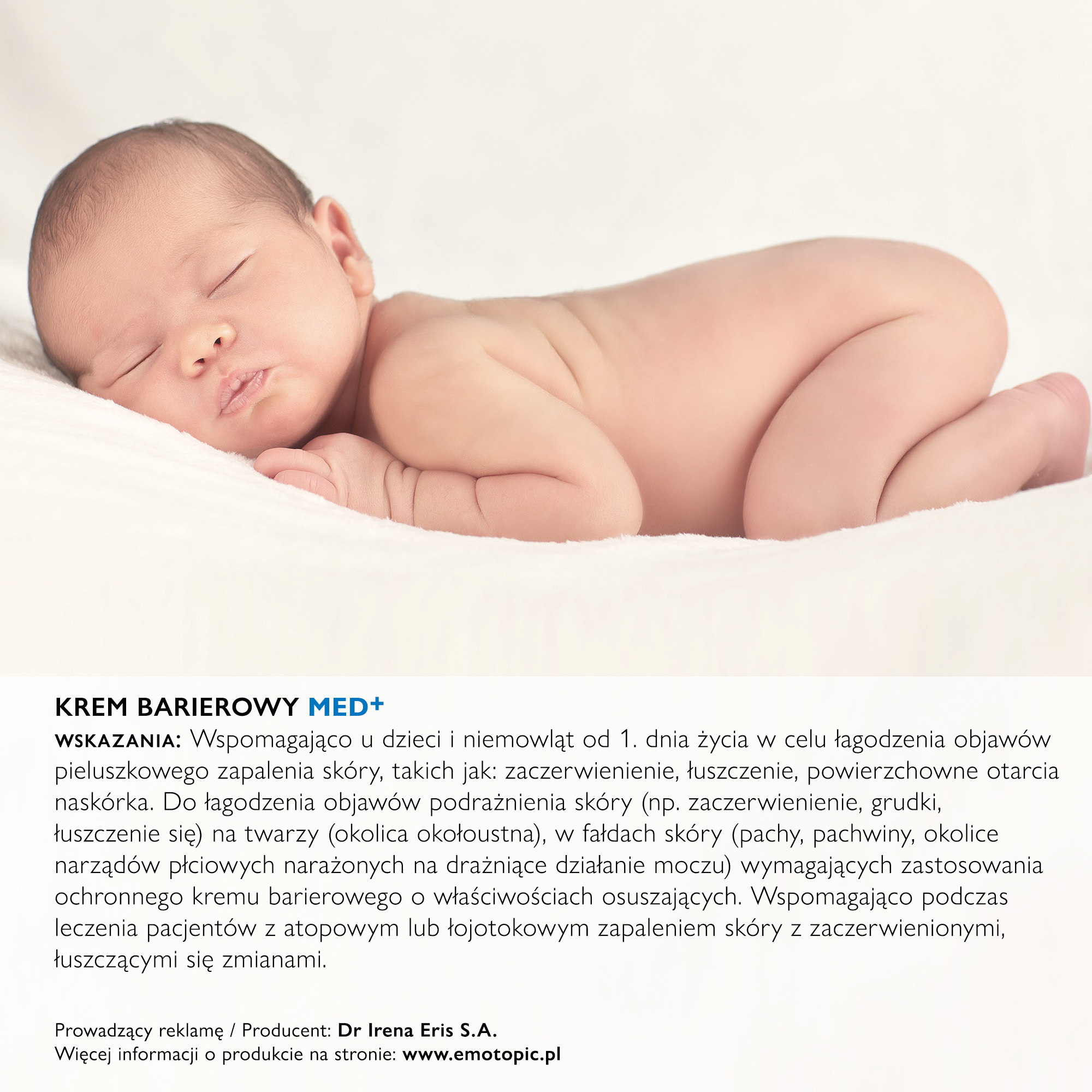 Emotopic krem barierowy MED+ pieluszkowe zapalenie skóry AZS ŁZS 75 ml